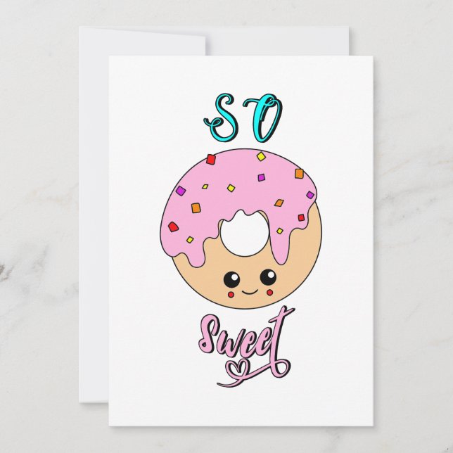 So Sweet doughnuts 2 June Jelly National Donut Day Thank You Card (Front)
