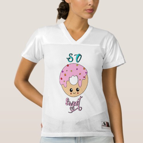 So Sweet doughnuts 2 June Jelly National Donut Day Womens Football Jersey