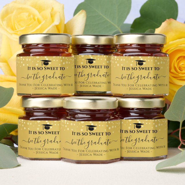 So Sweet Graduation Thank You Gift Honey Jar Favors (Insitu)