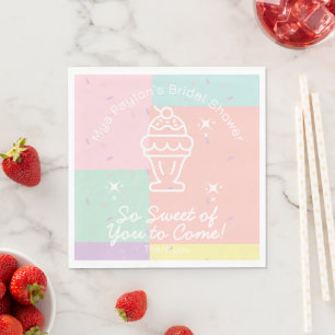 So Sweet of You to Come! Retro Ice Cream  Napkins