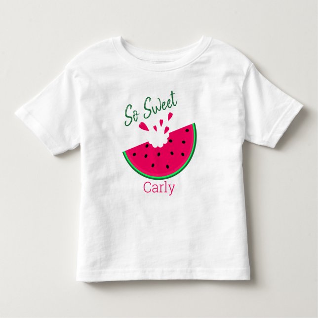 So Sweet, personalized cute hearts watermelon Toddler T-shirt (Front)