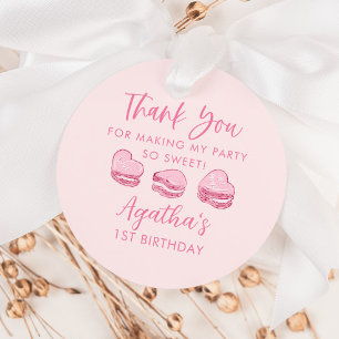 So Sweet Pink Hearts Valentine Birthday Party Favor Tags