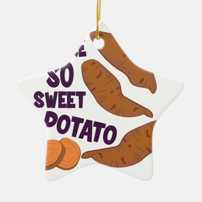 So Sweet Potato Ceramic Ornament (Front)