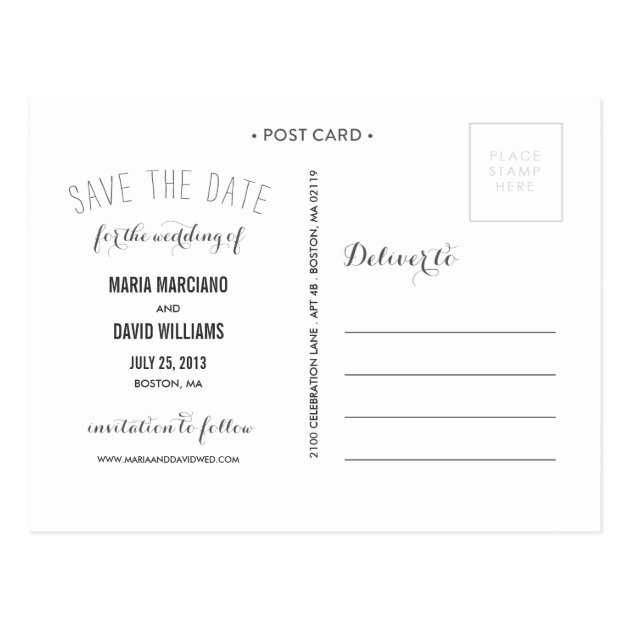 SO SWEET | SAVE THE DATE ANNOUNCEMENT POSTCARD