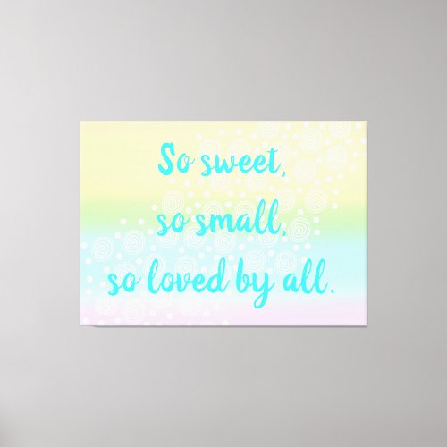 So Sweet So Small Rainbow Baby Wall Art