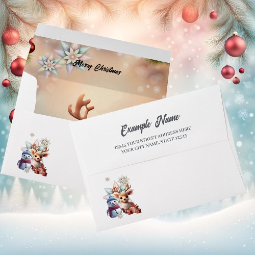 So sweet this little reindeer  envelope
