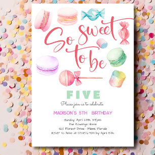 So sweet to be... kids birthday invitation