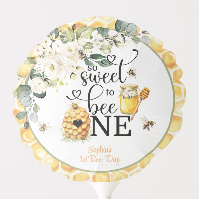 So Sweet to Be One 1st Birthday Balloon (Front)