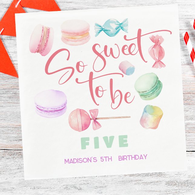 So sweet to be... yummy kids birthday napkins (Creator Uploaded)