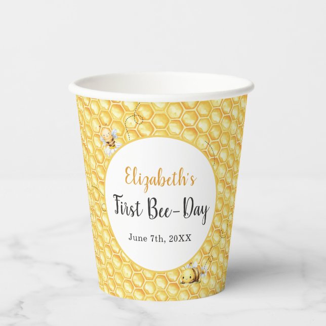 So Sweet To Bee Birthday Paper Cups (Front)