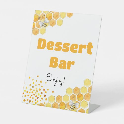 So sweet to bee kids birthday dessert bar pedestal sign