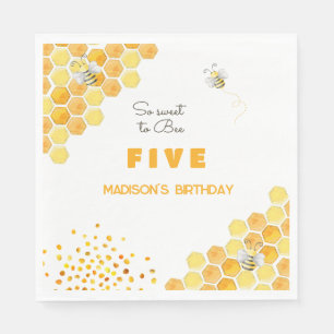 So sweet to bee kids birthday napkins
