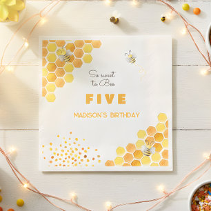 So sweet to bee kids birthday napkins