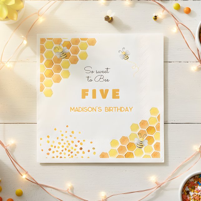 So sweet to bee kids birthday napkins (Creator Uploaded)