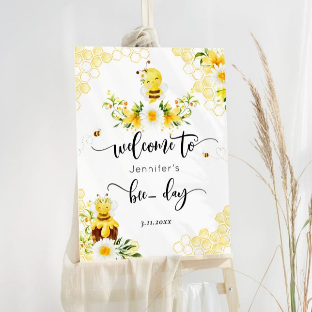 So sweet to bee One 1st bee day welcome Foam Board (Creator Uploaded)