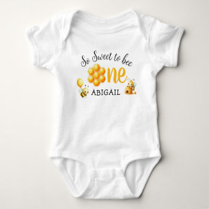 SO SWEET TO BEE ONE 1ST BIRTHDAY BABY BODYSUIT