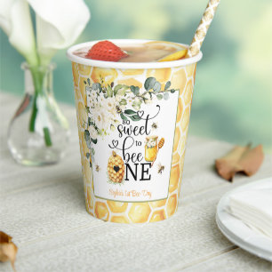 So Sweet to Bee One 1st Birthday Paper Cups