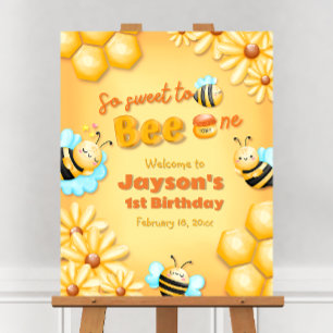 So Sweet to Bee One - 1st Birthday Welcome Sign