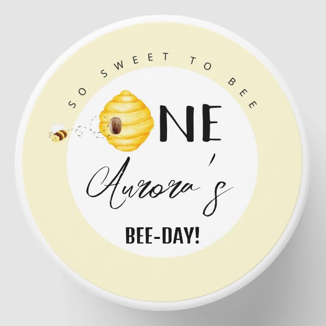 So sweet to bee one bee day mini candle favors (Front)