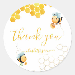 So Sweet To Bee One Bee Thank You Birthday Classic Round Sticker