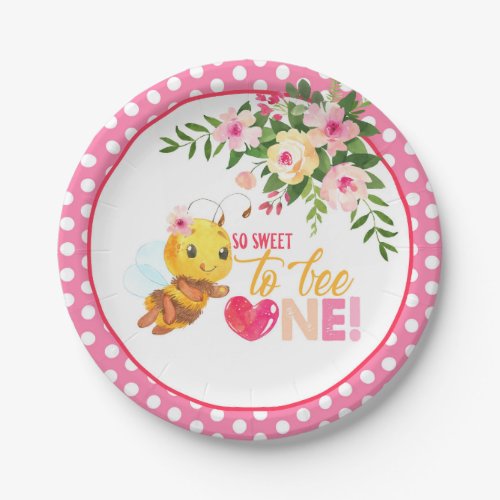 So Sweet to Bee ONE Birthday Plate