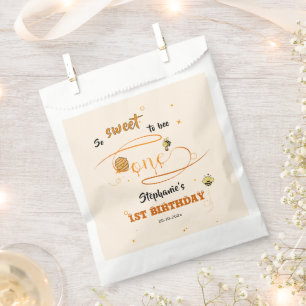 So Sweet To Bee One Cute Honey Bee 1st Birthday Favor Bag