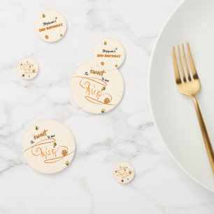 So Sweet To Bee Two Cute Honey Bee 2nd Birthday Confetti