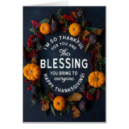 So Thankful For The Thanksgiving Blessing Of You at Zazzle