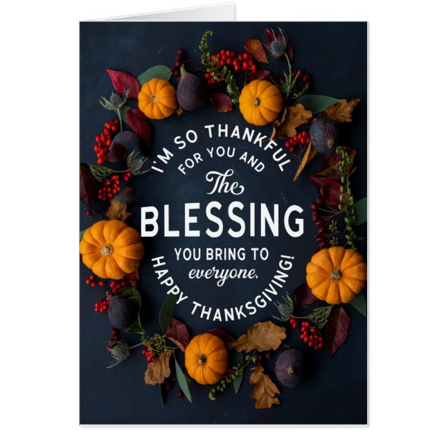 So Thankful for the Thanksgiving Blessing Of YOU (Front)