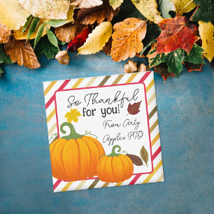 So Thankful For You Fall Volunteer or Staff gift Magnet