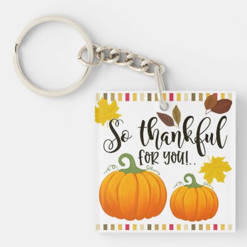 so thankful for you staff volunteer thank you gift keychain
