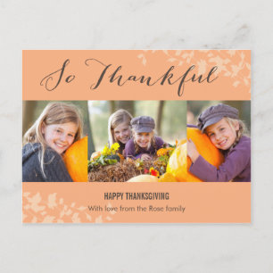 So Thankful Thanksgiving Photo Card
