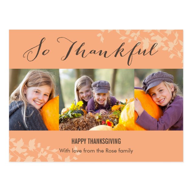 So Thankful Thanksgiving Photo Card