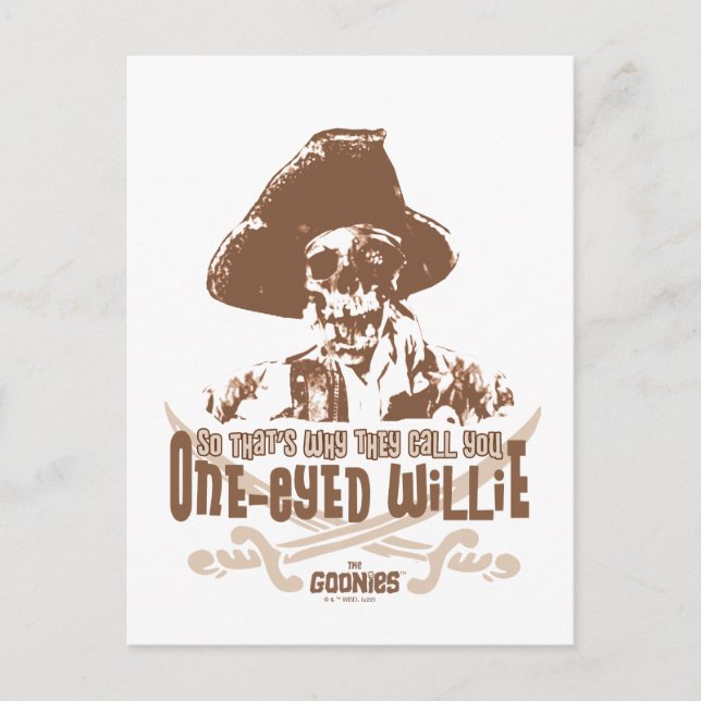 "So That's Why They Call You One-Eyed Willie" Postcard (Front)