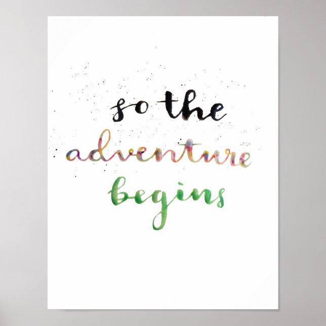 So the Adventure Begins Poster (Front)