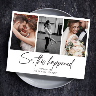 So This Happened Gallery Multi Photo Elopement Invitation