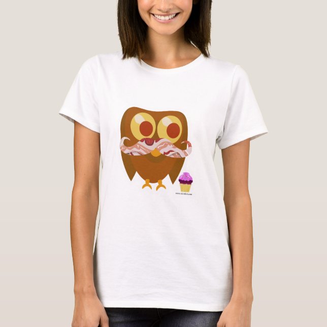 So Trendy Bacon Owl T-Shirt (Front)