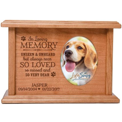 So Very Dear Beloved Pet Cherry Wood Urn