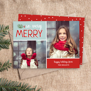 So Very Merry 2 Photo Collage Holiday Card