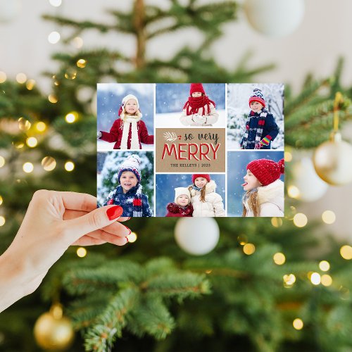 So Very Merry 6 Photo Magnetic Holiday Card