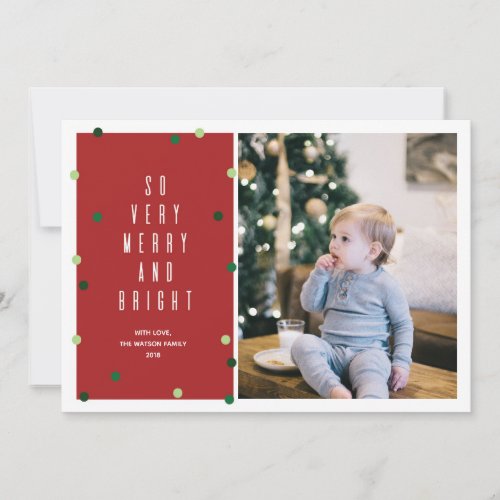 So Very Merry And Bright Editable Photo Holiday Card