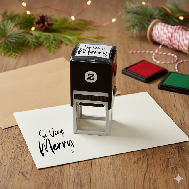 So Very Merry Festive Christmas Holiday Self-inking Stamp (So Very Merry Festive Christmas Holiday Self-inking Stamp)