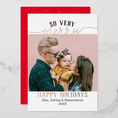 So Very Merry Foil Holiday Card