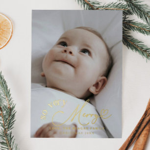 So Very Merry Holiday Birth Announcement