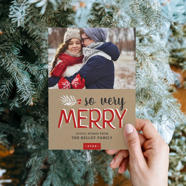 So Very Merry Holiday Photo Card (Creator Uploaded)