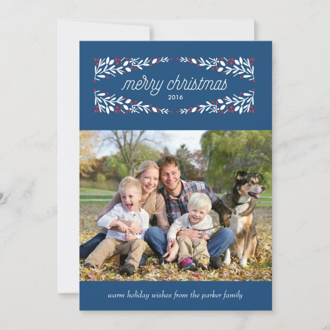 So very merry holiday photo card_Navy (Front)