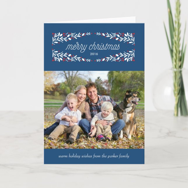 So very merry holiday photo card_Navy (Front)