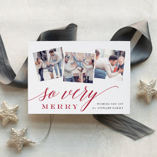 So Very Merry Holiday Photo Collage Card
