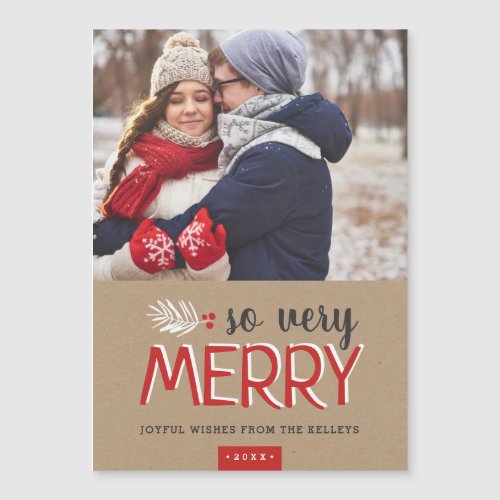 So Very Merry Magnetic Holiday Photo Card