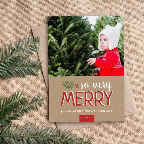 So Very Merry Magnetic Holiday Photo Card